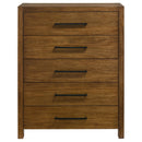  Coaster Furniture Adderley 215855 5-drawer Bedroom Chest - Warm Brown IMAGE 5