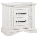  Coaster Furniture McKinney 215872 2-drawer Nightstand with Dual USB - Vintage White IMAGE 3