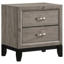  Coaster Furniture Valen 215912 2-drawer Nightstand Bedside Table - Light Taupe IMAGE 2
