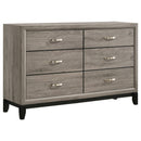  Coaster Furniture Valen 215913 6-drawer Bedroom Dresser Cabinet - Light Taupe IMAGE 3
