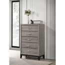  Coaster Furniture Valen 215915 5-drawer Bedroom Chest - Light Taupe IMAGE 6
