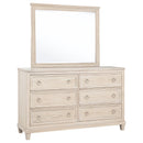  Coaster Furniture Pembroke 215923M 6-drawer Bedroom Dresser with Mirror - Washed Oak IMAGE 3