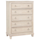  Coaster Furniture Pembroke 215925 5-drawer Chest - Washed Oak IMAGE 3