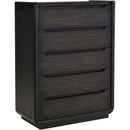  Coaster Furniture Leandro 222495 5-drawer Bedroom Chest - Burnished Black IMAGE 1