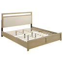  Coaster Furniture Hendricks 222651KE Eastern King Panel Headboard Platform Bed - Light Oak IMAGE 2