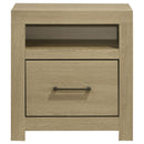  Coaster Furniture Hendricks 222652 1-drawer Nightstand Bedside Table with Cubby - Light Oak IMAGE 6