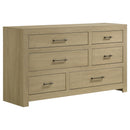  Coaster Furniture Hendricks 222653 6-drawer Bedroom Dresser Storage Cabinet - Light Oak IMAGE 2