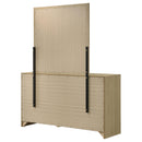  Coaster Furniture Hendricks 222653M 6-drawer Bedroom Dresser and Mirror - Light Oak IMAGE 11
