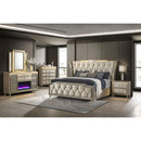  Coaster Furniture Lorient 222661KE Eastern King LED Upholstered Bed - Ivory/Camel IMAGE 13