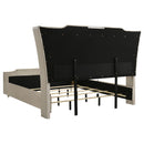  Coaster Furniture Lorient 222661KE Eastern King LED Upholstered Bed - Ivory/Camel IMAGE 1