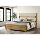  Coaster Furniture Bennett 222901KW 78-inch California King Upholstered Panel Bed - Cream/Light Oak IMAGE 5