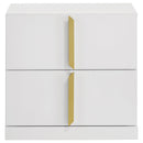 Coaster Furniture Ines 223092 2-drawer Nightstand Bedside Table - White High Gloss IMAGE 8