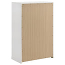 Coaster Furniture Ines 223095 5-drawer Bedroom Chest - White High Gloss IMAGE 9