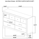  Coaster Furniture Arielle 223113 6-drawer Bedroom Dresser Cabinet - Light Oak IMAGE 9
