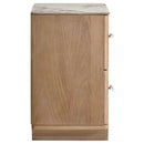  Coaster Furniture Leanne 223132 2-drawer Sinter Stone Top Nightstand - Light Oak IMAGE 9