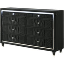  Coaster Furniture Lorient 223163 8-drawer LED Bedroom Dresser Cabinet - Black IMAGE 4