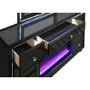  Coaster Furniture Lorient 223163FBM 8-drawer LED Flame Box Dresser and Mirror - Black IMAGE 3