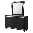  Coaster Furniture Lorient 223163M 8-drawer LED Dresser with Mirror - Black IMAGE 10