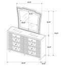  Coaster Furniture Lorient 223163M 8-drawer LED Dresser with Mirror - Black IMAGE 13