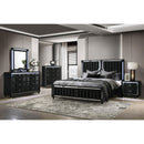  Coaster Furniture Ravenne 223193M 8-drawer Velvet Upholstered LED Dresser and Mirror - Black IMAGE 15