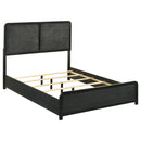  Coaster Furniture Cavelle 223661F 51-inch Upholstered Full Panel Bed - Black IMAGE 2