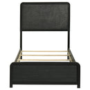  Coaster Furniture Cavelle 223661T 51-inch Upholstered Twin Panel Bed - Black IMAGE 11