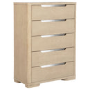  Coaster Furniture Ladera 225085 5-drawer Bedroom Chest - Light Elm IMAGE 3