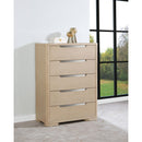  Coaster Furniture Ladera 225085 5-drawer Bedroom Chest - Light Elm IMAGE 5