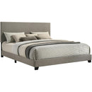  Coaster Furniture Dorian 300851KW Fabric Upholstered California King Panel Bed - Taupe IMAGE 1