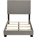  Coaster Furniture Dorian 300851T Fabric Upholstered Twin Panel Bed - Taupe IMAGE 4