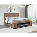 Coaster Furniture Senna 305811Q Upholstered Queen Audio Flame Visualizer Bed - Brown IMAGE 9
