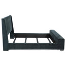  Coaster Furniture Preston 305821Q Upholstered Queen Audio Flame Visualizer Bed - Dark Blue IMAGE 3