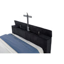  Coaster Furniture Tisdall 315868BLKKE Eastern King Flame Visualizer Wingback TV Bed - Black IMAGE 3