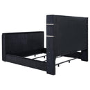  Coaster Furniture Tisdall 315868BLKKE Eastern King Flame Visualizer Wingback TV Bed - Black IMAGE 5