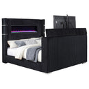  Coaster Furniture Tisdall 315868BLKKW California King Flame Visualizer TV Bed - Black IMAGE 9