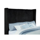  Coaster Furniture Centergrove 315945KW Upholstered California King Wingback TV Bed - Black IMAGE 1
