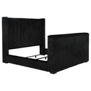  Coaster Furniture Centergrove 315945KW Upholstered California King Wingback TV Bed - Black IMAGE 2