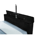  Coaster Furniture Centergrove 315945KW Upholstered California King Wingback TV Bed - Black IMAGE 4