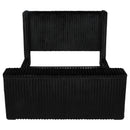  Coaster Furniture Centergrove 315945KW Upholstered California King Wingback TV Bed - Black IMAGE 5