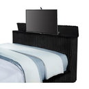  Coaster Furniture Centergrove 315945KW Upholstered California King Wingback TV Bed - Black IMAGE 7