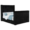  Coaster Furniture Centergrove 315945Q Upholstered Queen Wingback TV Bed - Black IMAGE 12
