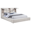 Coaster Furniture Dreux 315948CRMQ Upholstered Queen Panel Platform Bed - Cream IMAGE 2