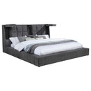  Coaster Furniture Dreux 315948GRYKW Upholstered California King Panel Platform Bed - Grey IMAGE 2