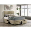  Coaster Furniture Wheatland 316010F 4-drawer Upholstered Full Storage Bed - Light Brown IMAGE 7