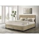  Coaster Furniture Wheatland 316010KE 4-drawer Upholstered Eastern King Storage Bed - Brown IMAGE 6