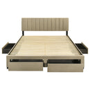  Coaster Furniture Wheatland 316010KE 4-drawer Upholstered Eastern King Storage Bed - Brown IMAGE 9