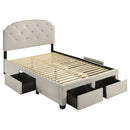  Coaster Furniture Marianna 316011F 4-drawer Upholstered Full Storage Bed - Cream IMAGE 2