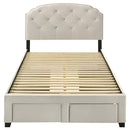  Coaster Furniture Marianna 316011F 4-drawer Upholstered Full Storage Bed - Cream IMAGE 9