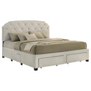  Coaster Furniture Marianna 316011KE 4-drawer Upholstered Eastern King Storage Bed - Cream IMAGE 2