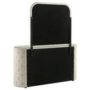  Coaster Furniture Sonya 360113M 6-drawer Upholstered Bedroom Dresser with Mirror - Ivory IMAGE 4
